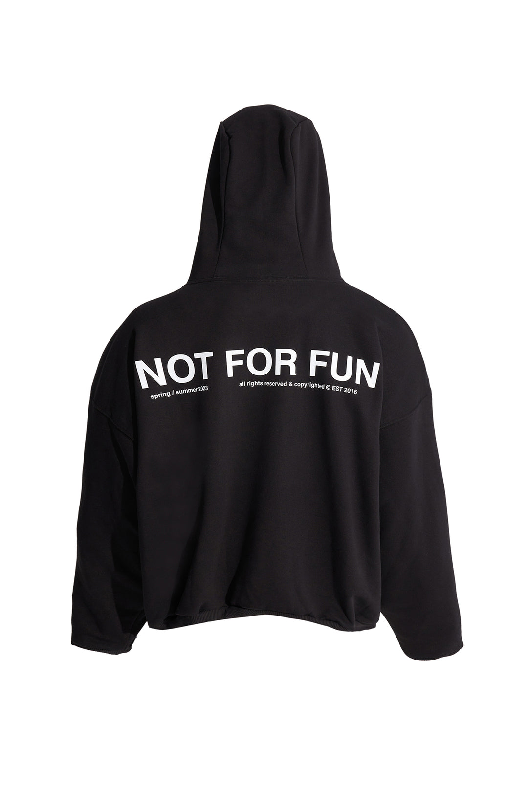Not For Fun 001 / Oversized Double Layer Pullover Hoodie