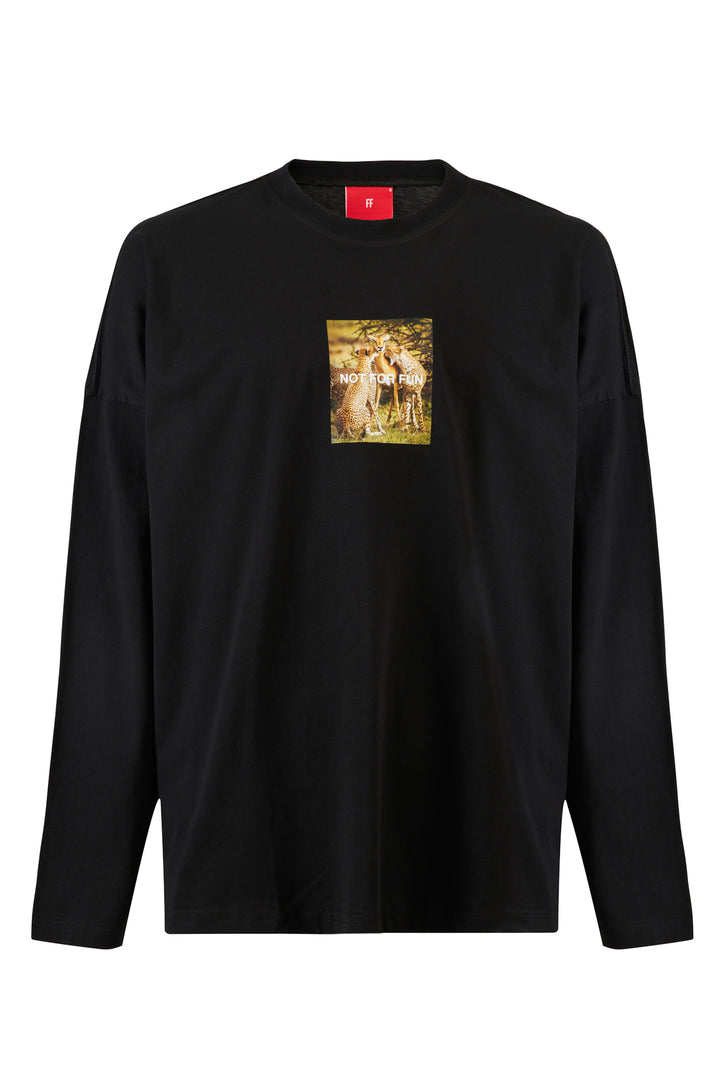 Not For Fun 002 / Long Sleeve Oversize T-shirt