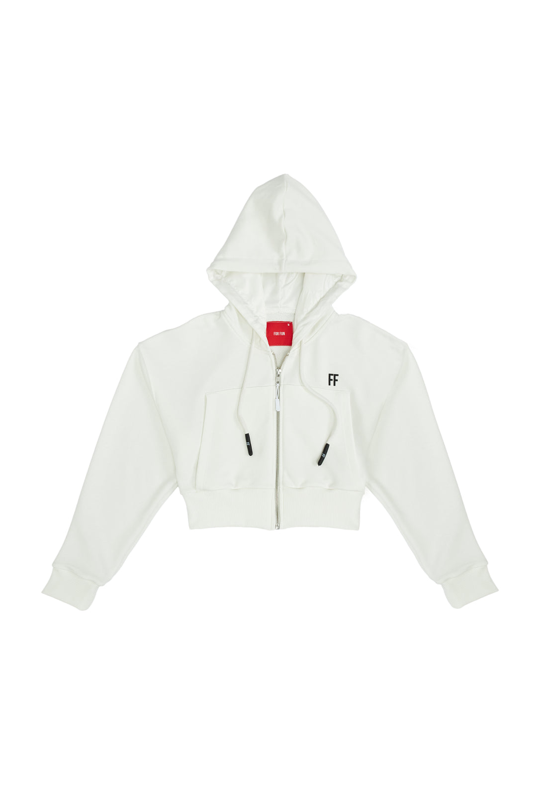 FF / Women Cropped Zip Up Hoodie