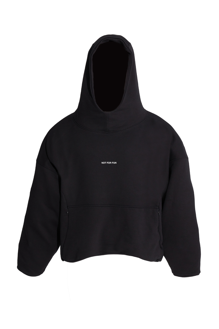 Not For Fun 001 / Oversized Double Layer Pullover Hoodie
