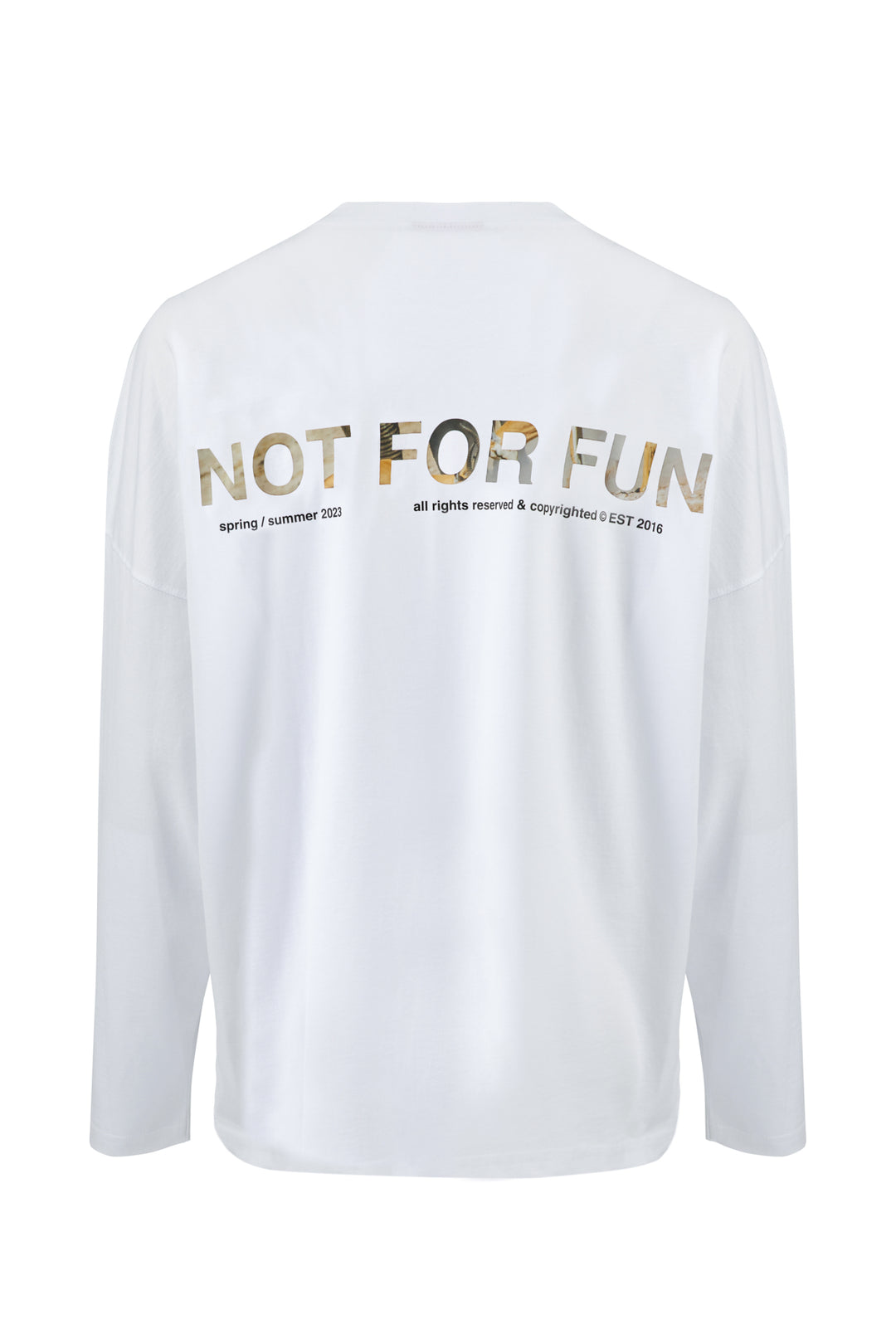 Not For Fun 007 / Long Sleeve Oversize T-shirt