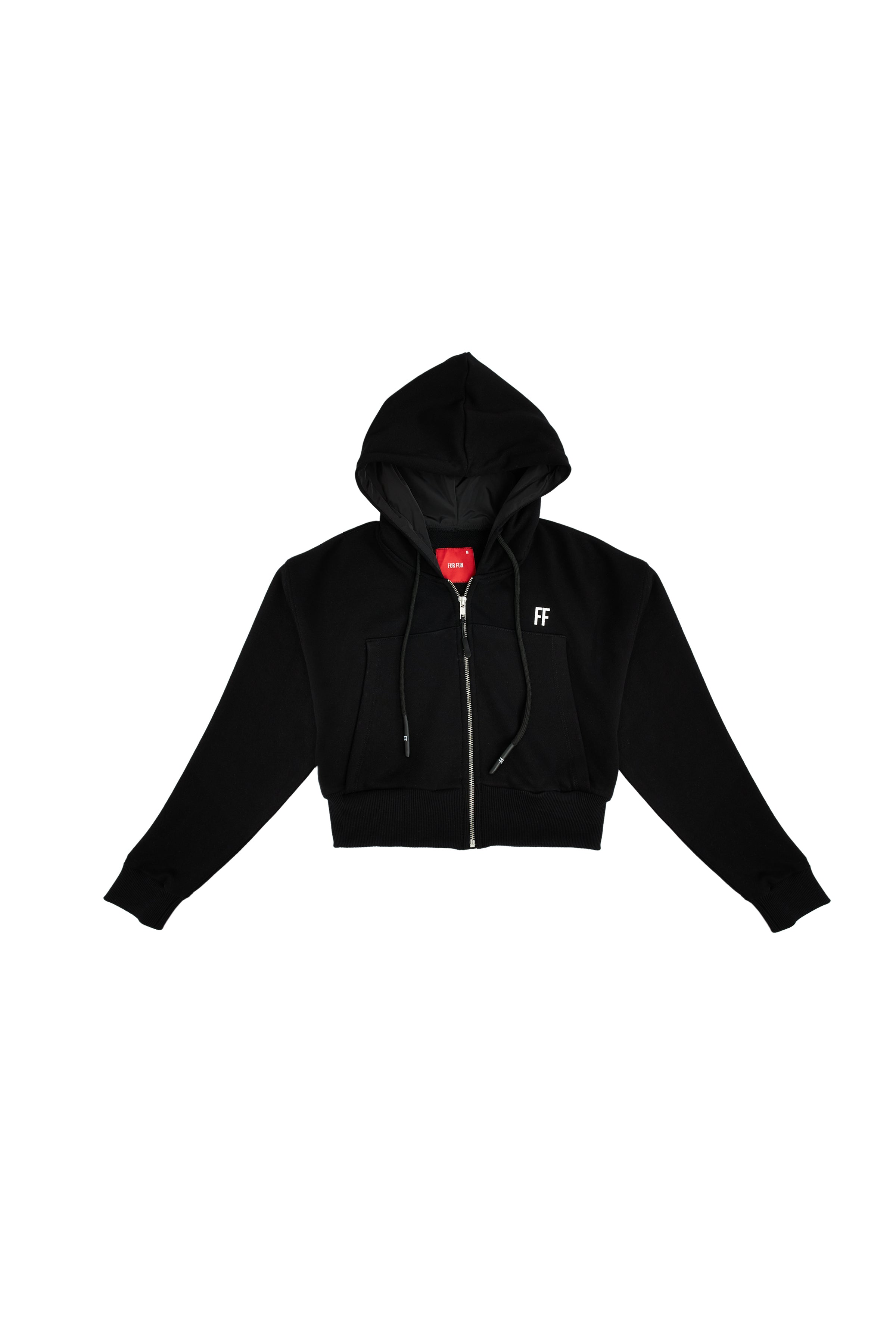 FF Women Cropped Zip Up Hoodie For Fun