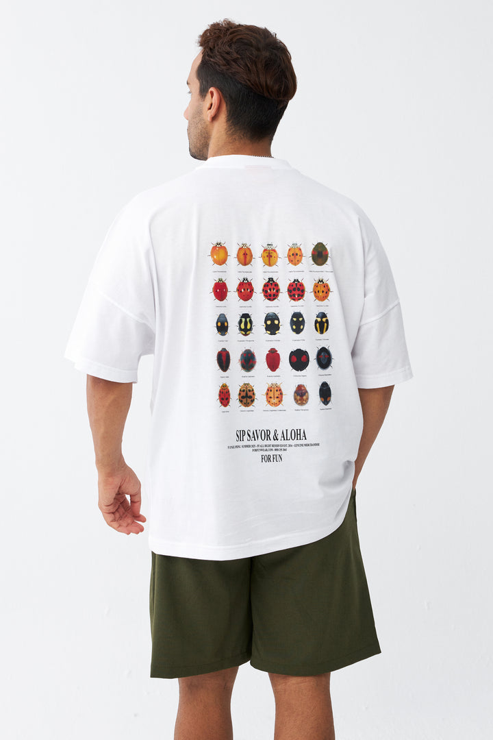 Sip Savor and Aloha / Drop Shoulder Oversize T-shirt