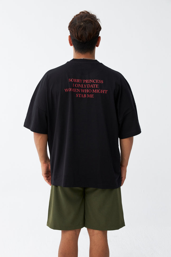 Sorry Princess / Drop Shoulder Oversize T-shirt