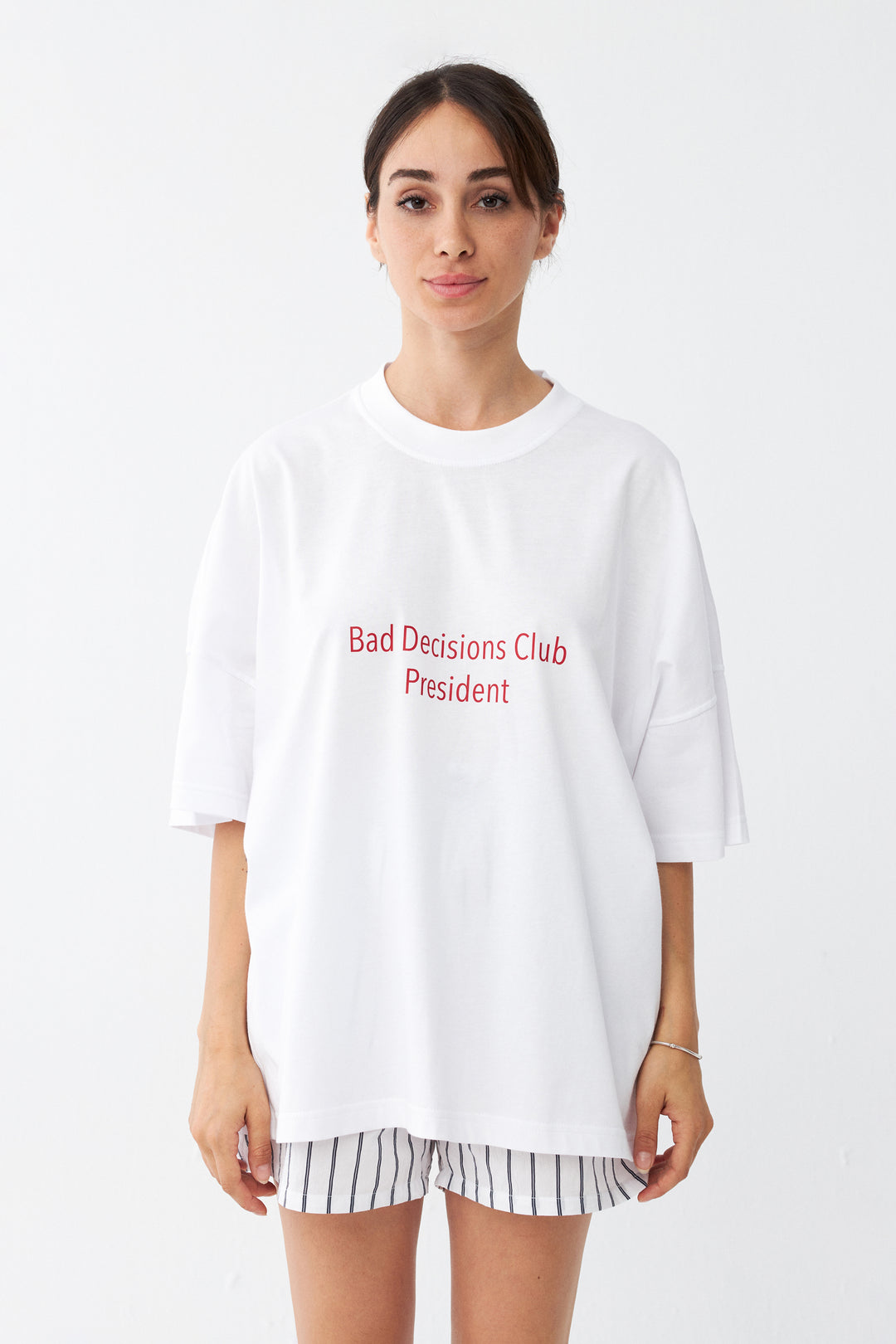 Bad Decisions Clup President / Drop Shoulder Oversize T-shirt