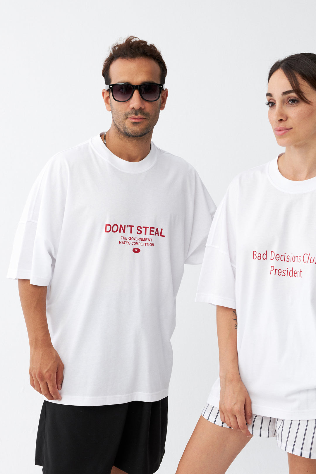 Don't Steal / Drop Shoulder Oversize T-shirt
