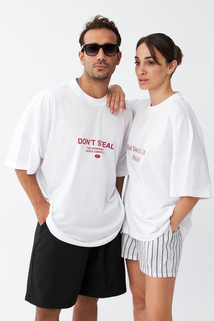 Don't Steal / Drop Shoulder Oversize T-shirt