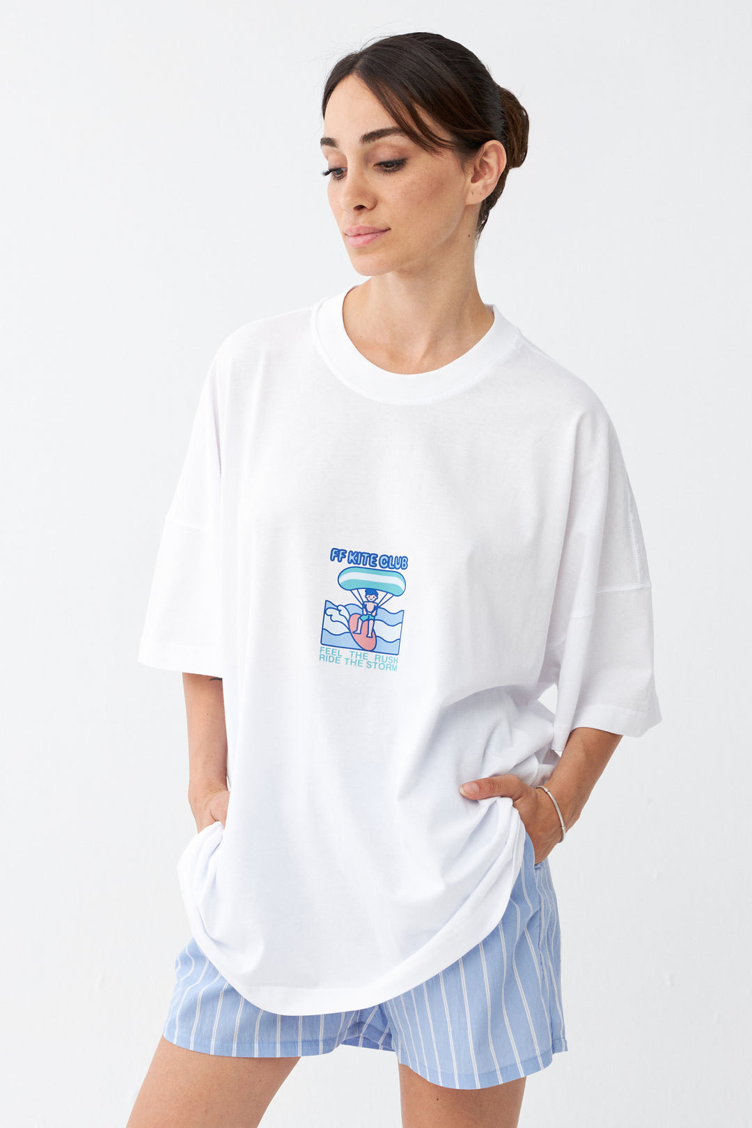 FF Kite Club / Drop Shoulder Oversize T-shirt