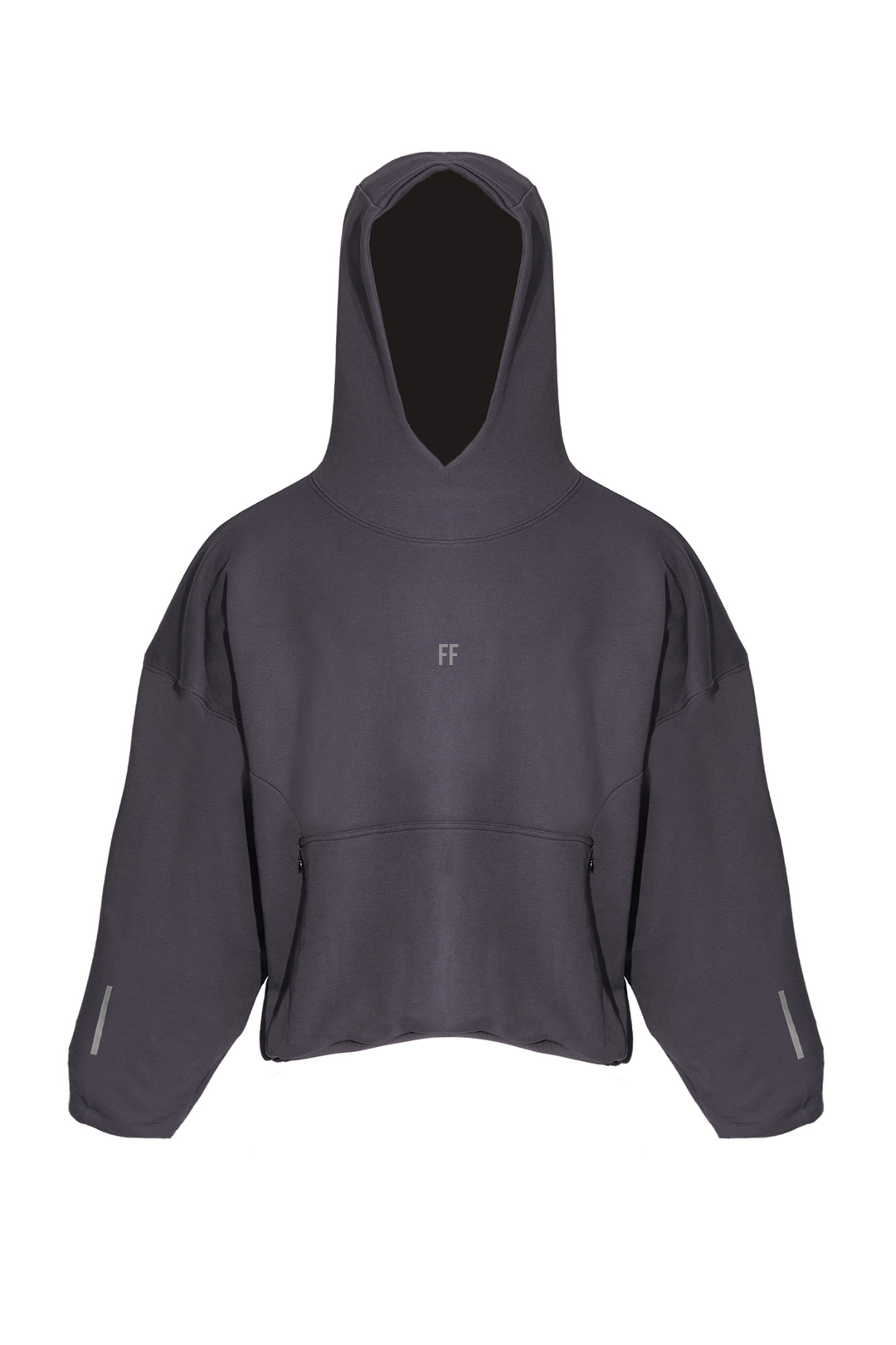 Reflective FF / Oversized Double Layer Pullover Hoodie