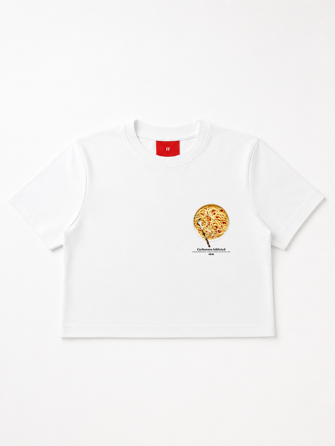 Carbonara Addicted / Crop T-shirt
